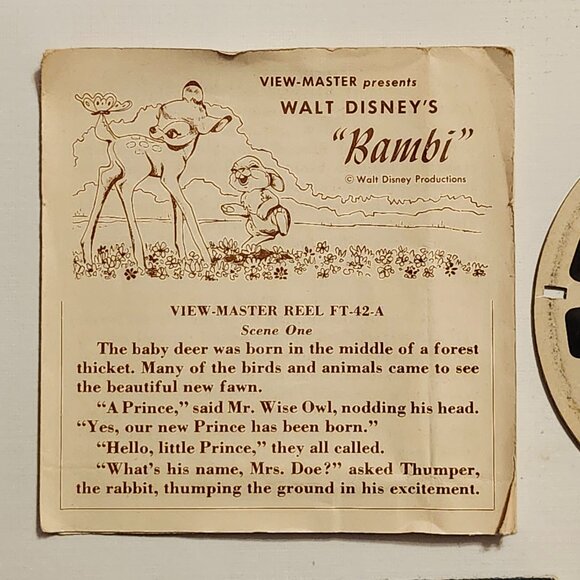 VINTAGE Disney's BAMBI View Master Slides x 3 Disney - Picture 2 of 7